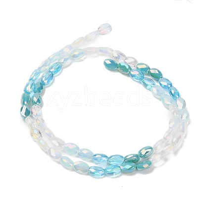 Electroplated Glass Beads Strands EGLA-P067-02A-02-1