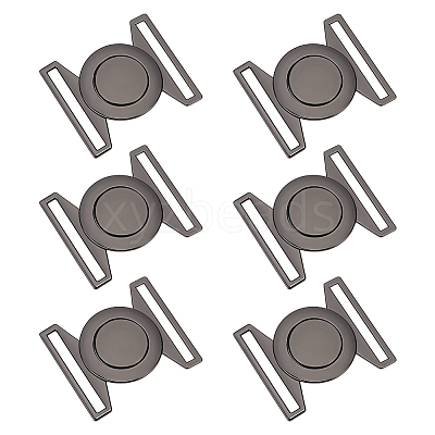 6 Sets Zinc Alloy Side Release Buckles FIND-BC0019-63B-1