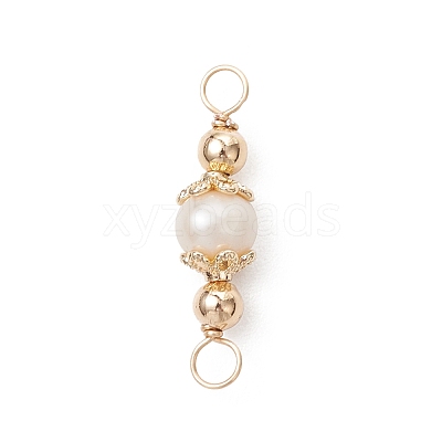 Natural Cultured Freshwater Pearl Potato Links Connector Charms PALLOY-JF04754-1