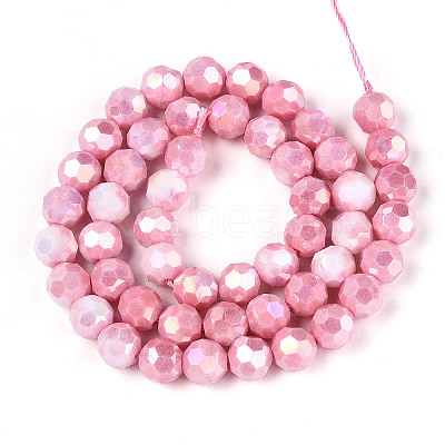 Anti-Tarnish Electroplate Glass Beads Strands EGLA-T021-10mm-15-03-1