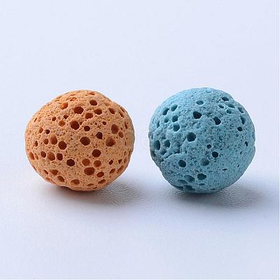 Unwaxed Natural Lava Rock Beads G-F325-12mm-M-1