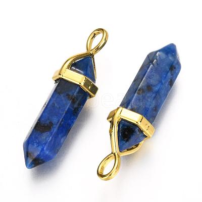 Natural Mixed Stone Double Terminated Pointed Pendants G-G902-B-1