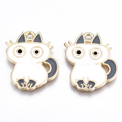 Eco-Friendly Alloy Enamel Pendants ENAM-Q437-030B-NR-1