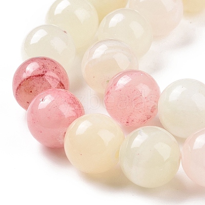 Natural Colorful Green Jade Beads Strands G-G757-01-12mm-1