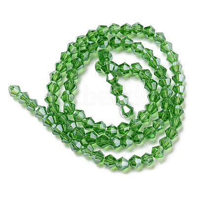 Transparent Electroplate Glass Beads Strands GLAA-F029-3mm-C03-1