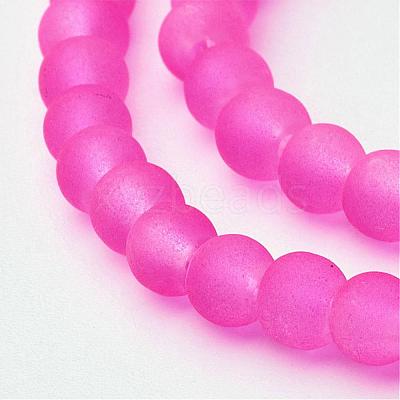 Baking Paint Transparent Glass Bead Strands X-GLAA-S031-4mm-35-1