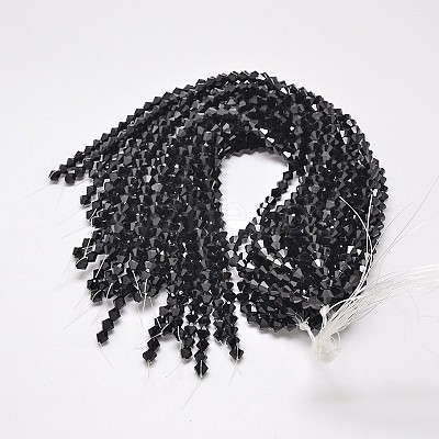 Imitate Austrian Crystal Bicone Glass Beads Strands GLAA-F029-5x5mm-02-1