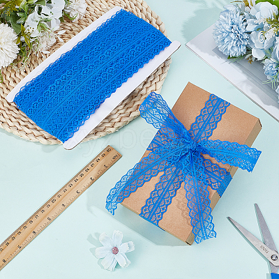 Polyester Lace Ribbon OCOR-WH0105-188-1