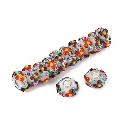 Handmade Lampwork & Brass Core European Beads LS-LAMP-N044-06S-01-1