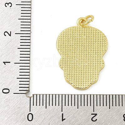 Halloween Theme Rack Plating Brass Pendants KK-Z067-18G-02-1