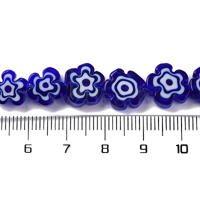 Handmade Millefiori Lampwork Beads Strands LAMP-G164-03B-1