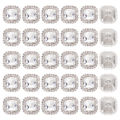 Alloy Rhinestone Shank Buttons DIY-MA0005-99B-1