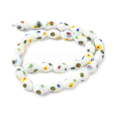 Handmade Millefiori Glass Beads LAMP-U004-02E-1