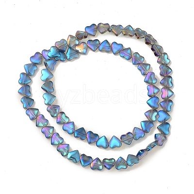 Electroplate Transparent Glass Beads Strands EGLA-L044-E-02-1