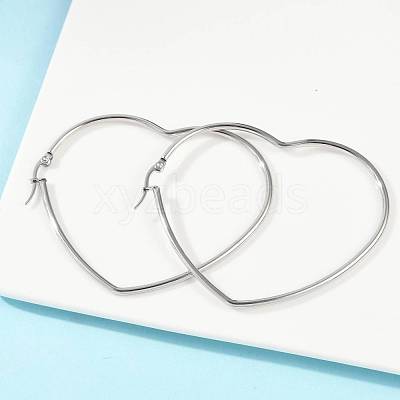Tarnish Resistant 201 Stainless Steel Hoop Earrings EJEW-A052-09C-1