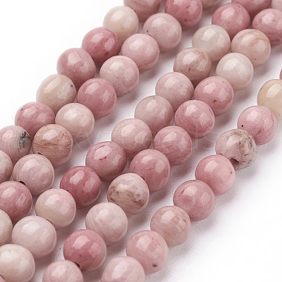 Natural Rhodonite Beads Strands G-G099-6mm-33-1