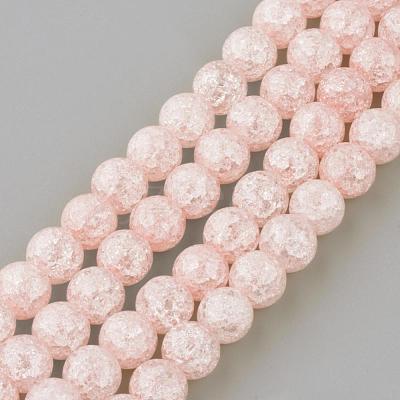 Synthetic Crackle Quartz Beads Strands GLAA-S134-6mm-01-1