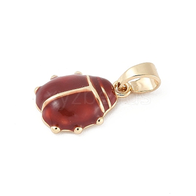 Brass Enamel Pendants KK-Z107-07G-1