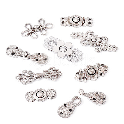 16 Pairs 8 Style Alloy Adjustable Jean Button Pins DIY-TA0013-01P-1
