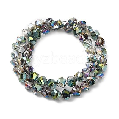 Transparent Electroplate Glass Beads Strands EGLA-I017-04-HP02-1