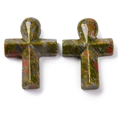 Natural Unakite Pendants G-B122-02E-1