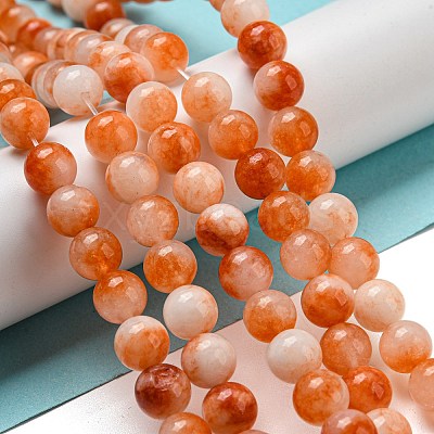 Natural Dyed Yellow Jade Beads Strands G-Q160-A01-01G-1