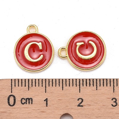 Golden Plated Alloy Enamel Charms LS-ENAM-S118-03C-1