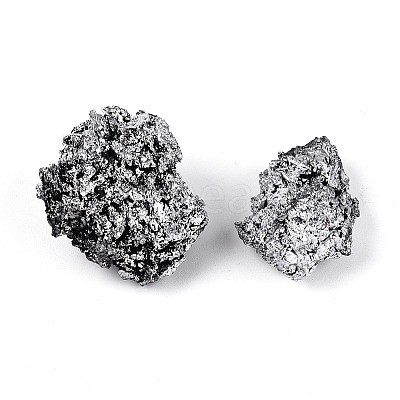8~12Pcs Electroplated Natural Coal Quartz Geode Cornucopia Mineral Specimen G-N360-03D-1