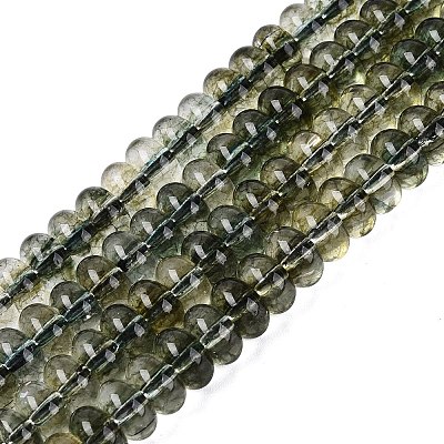 Crackle Transparent Glass Beads Strands GLAA-N074-02A-14-1