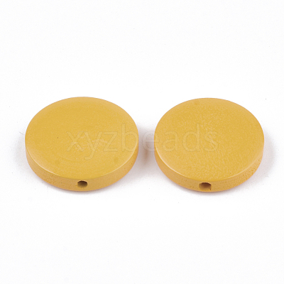 Painted Natural Wood Beads WOOD-S049-02C-08-1