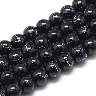 Drawbench Glass Beads Strands DGLA-S115-4mm-L16-1