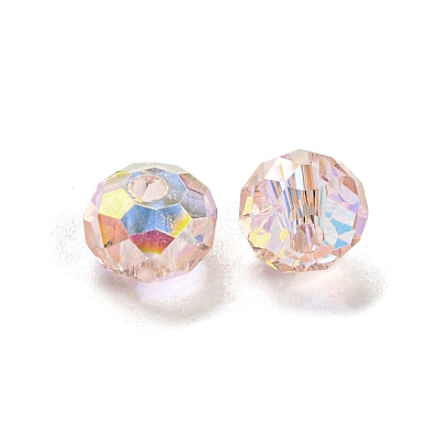 Transparent Electroplate Glass Beads GLAA-L046-02D-1