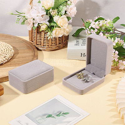 Flocking Plastic Cufflink Gift Storage Boxes CON-WH0089-266-1