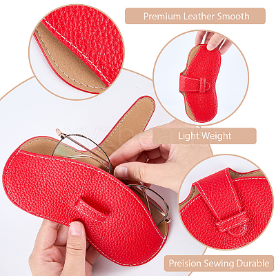 1Pc PU Leather Glasses Case AJEW-CN0006-94B-1