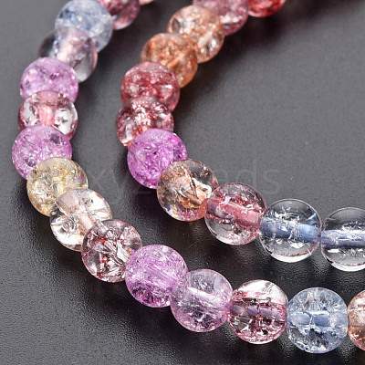 Crackle Glass Beads Strands GLAA-S192-B-007B-1