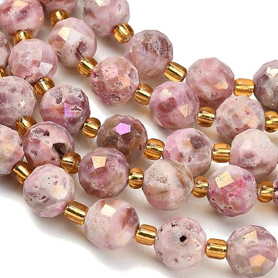 Electroplated Natural Druzy Geode Crystal Beads Strands G-F833-P01-10mm-1