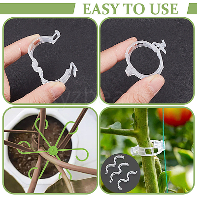16Pcs 4 Styles PP Plastic Plant Holder AJEW-NB0008-51-1