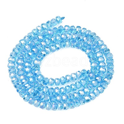 Electroplate Glass Beads Strands GLAA-Q105-03X-1