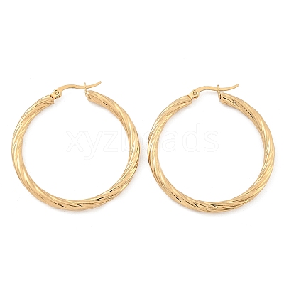 304 Stainless Steel Hoop Earrings X-EJEW-H322-17G-1