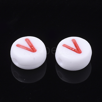 Initial Acrylic Beads X-OACR-E001-20V-1