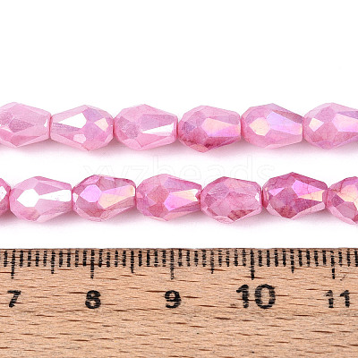 Anti-Tarnish Electroplate Glass Beads Strands X-GLAA-T025-13A-06-1