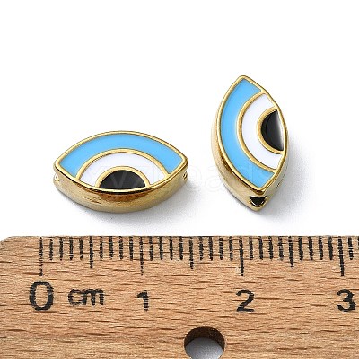 Ion Plating(IP) 304 Stainless Steel Enamel Beads STAS-Q318-12-1