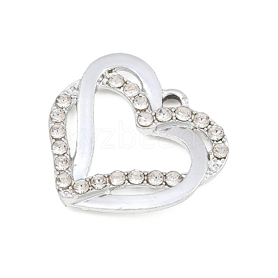 Alloy Rhinestone Pendants RB-CBA332B-04B-P-1