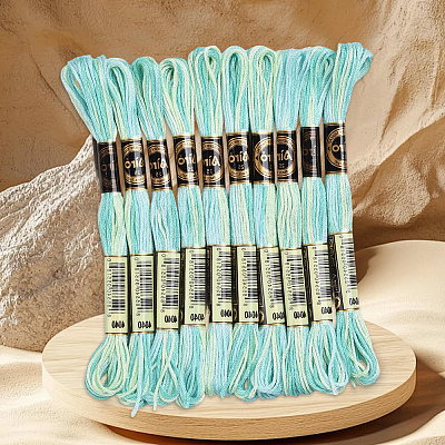 10 Skeins 6-Ply Polyester Embroidery Floss OCOR-CY0004-38E-1