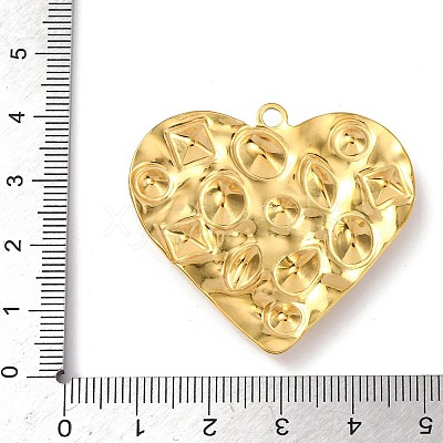 304 Stainless Steel Cubic Zirconia Pendants X-STAS-Z182-07G-01-1