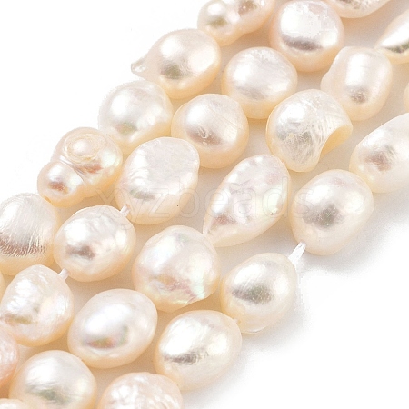 Natural Cultured Freshwater Pearl Beads Strands PEAR-P062-28B-1