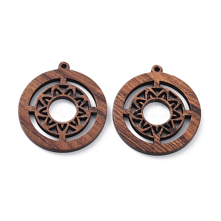 Walnut Wood Laser Cut Pendants WOOD-Q051-05F-1