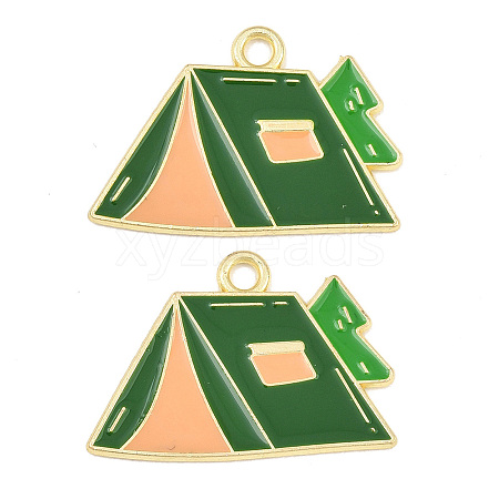 Alloy Enamel Pendants AL-CBA6AEB-12G-02-1
