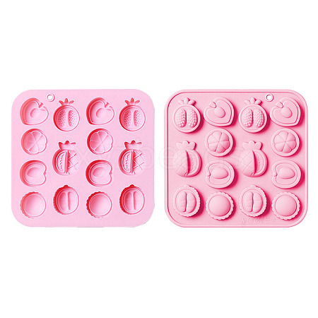 2Pcs Half Fruit Shape DIY Silicone Molds DIY-CJ0002-04-1