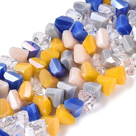 Mixed Styles Electroplate Glass Beads Strands EGLA-Q135-03A-C05-1